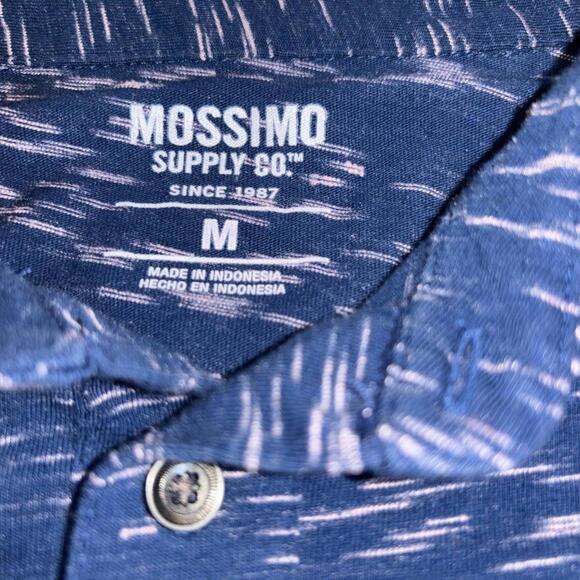 Mossimo Supply Co. Men's Polo Shirt Athletic Fit Medium Blue - Picture 3 of 8